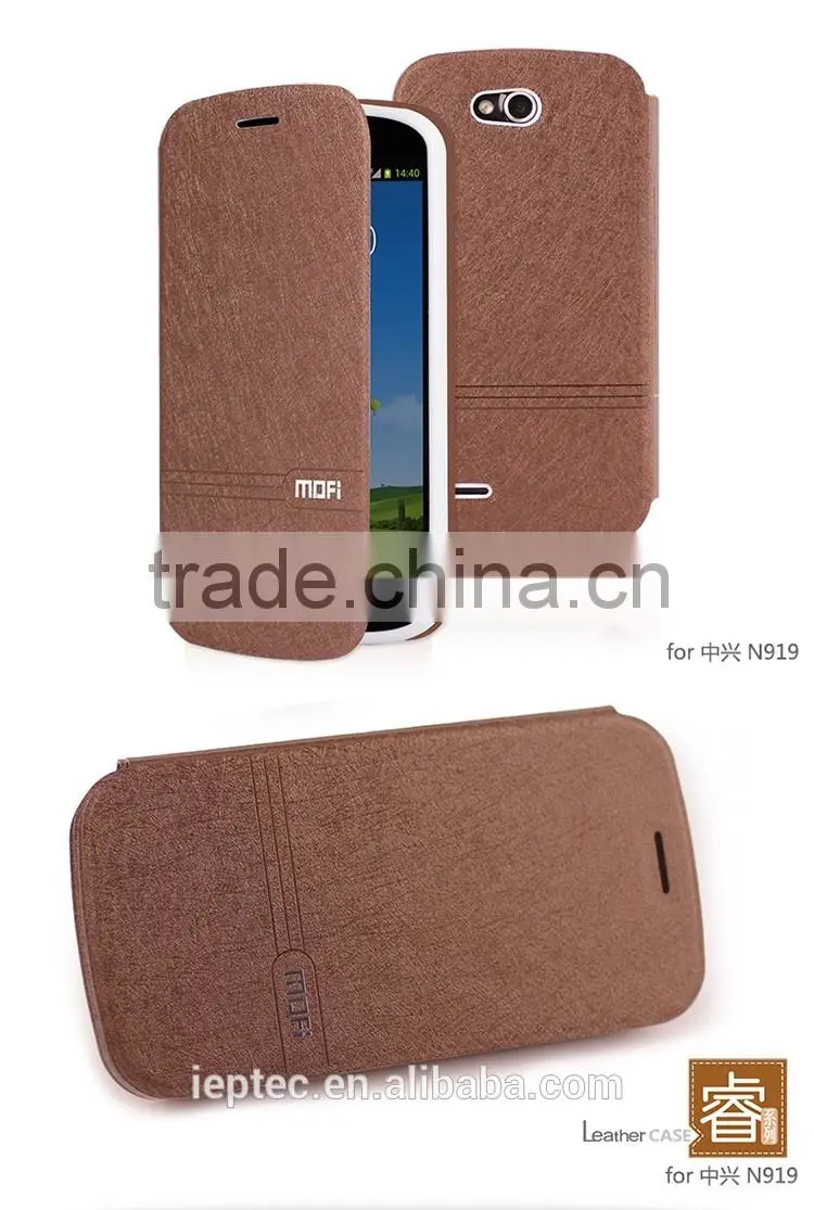 MOFi Flip Leather Cover Case for ZTE N919, Mobile Phone Accessory for ZTE N919D Case