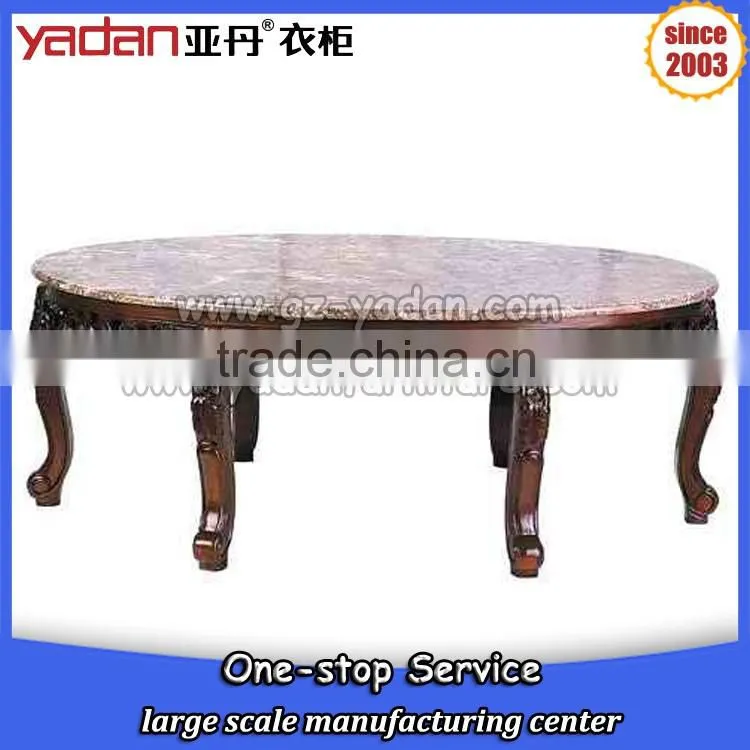 Heavy duty marble coffee table, sofa center table,high end wooden tea table with drawers