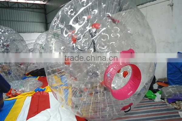 1.0mm TPU/PVC high quality colorful inflatable clear zorb ball