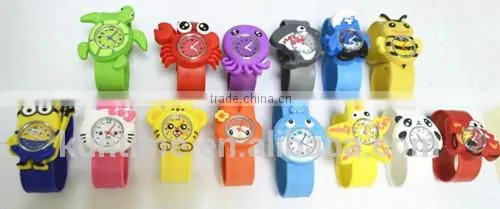 Hot kids slap watch with cute panda design japan quartz movt