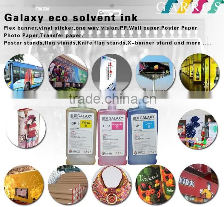 Long Time Keep Printing!!! Galaxy Eco-Solvent Ink For Dx5 Dx4 Printhead