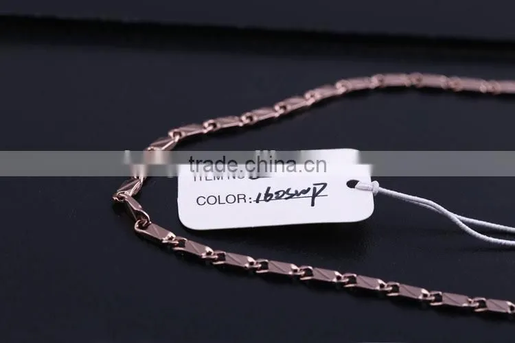 2015 gold jewellery long fashion chain & coffee gold plated link chain