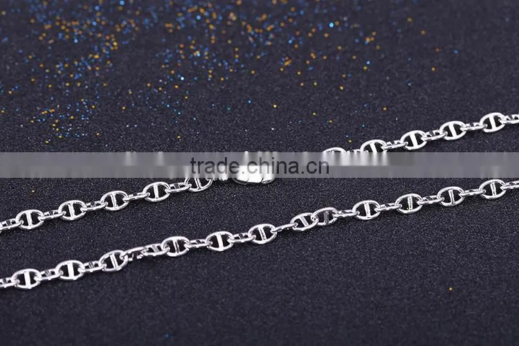 latest jewelry product designs 2015 rhodium plated flat curb chain sun necklace