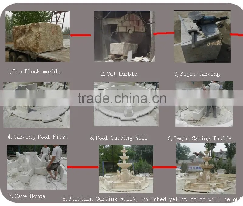 White Natural Marble Stone Garden Water Fountain