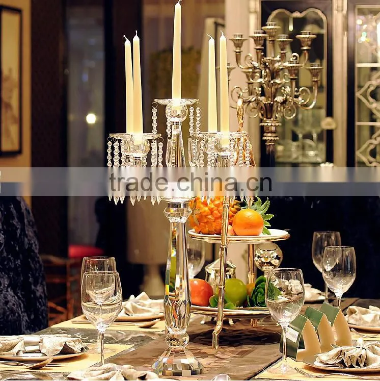crystal candlestick for home decoration