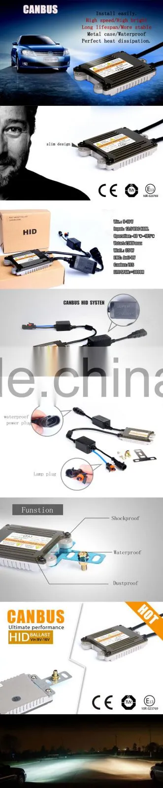 Auto Canbus Xenon Hid Ballast 35w, Xenon Lamp35 watt Hid magneticBallast