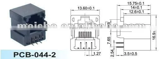 Universal 6 pin telephone connectors