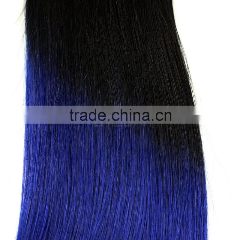 Hot sale cheapest price virgin remy hair extension clip in colored brazilian hair weave