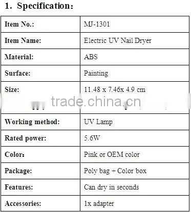 2015 fashion minihot nail polish and uv gel machine