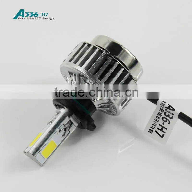High power 36W 3200LM H7 led headlight for cars with fan for cooling