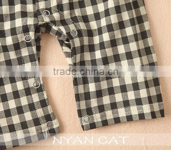 2016 Summer Baby Boy Handsome Modeling Fake Vest Kids Boy Tie Bow Baby Romper Children Boy Junpsuits