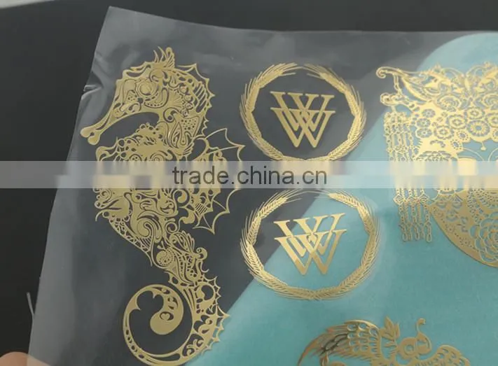 modern self-adhesive metal gold christmas sticker