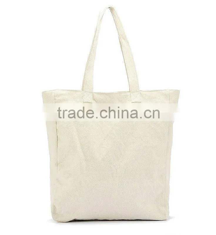 2016 8oz red and white color custom printed canvas tote bag for promotion bulk