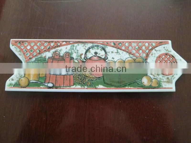 3D Digital inkjet arrow sharped Interlock Border tile