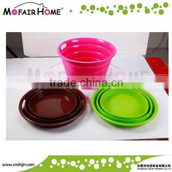 Kitchenware Round shape foldable silicone bucket