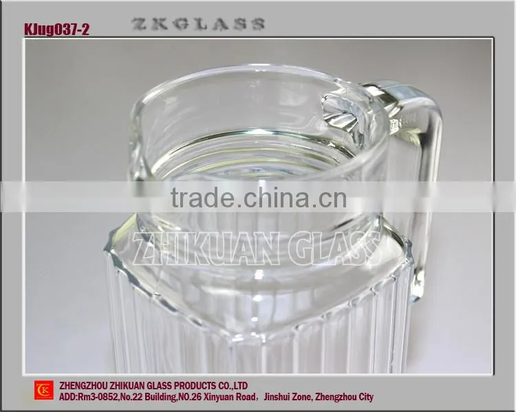 Hot selling good quality juice jug;water/juice glasses with lid;high quality clear glass jug
