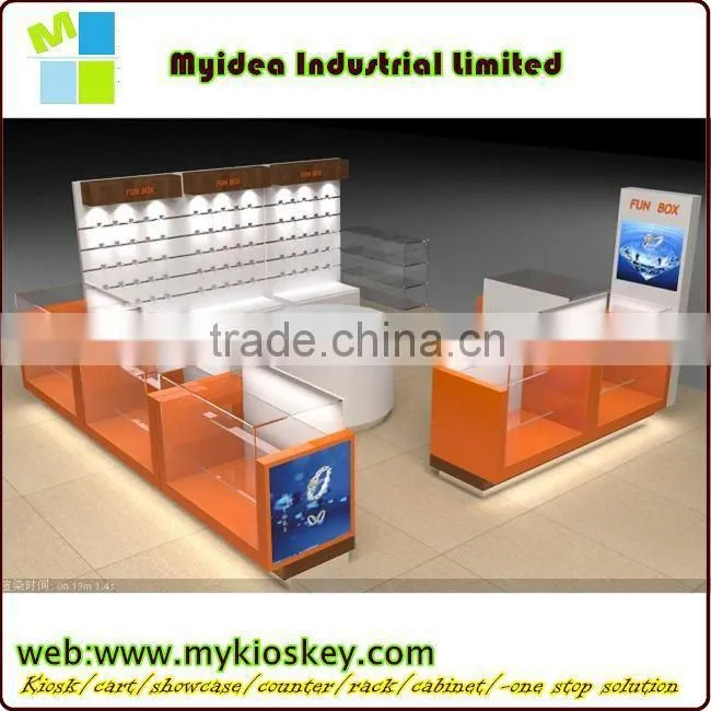 Shopping mall mini jewelry kiosk attractive design mall jewelry shop kiosk