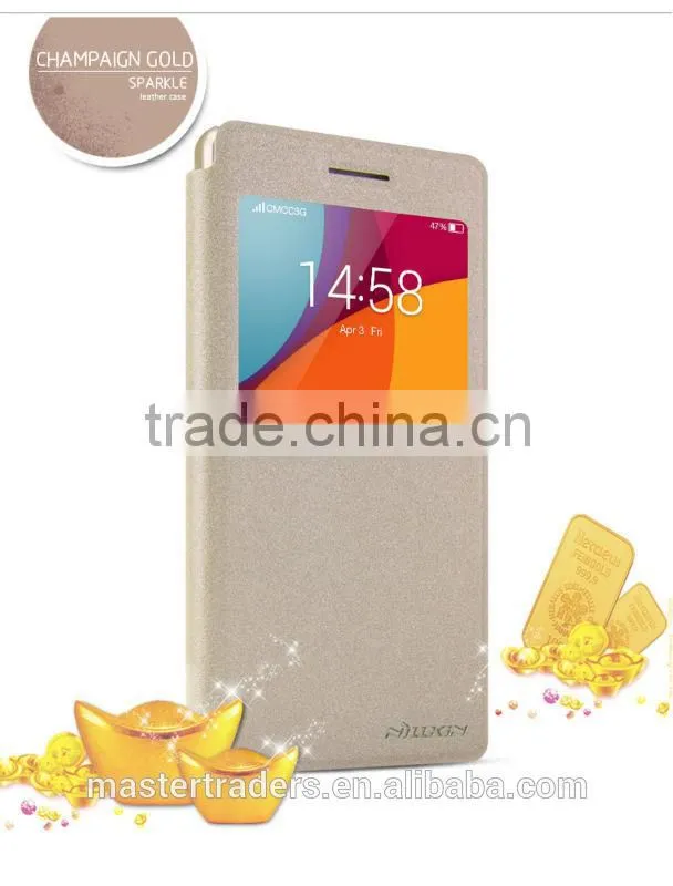 Original NILLKIN Sparkle Series Wallet Flip PU Leather Case With PC Back Cover For OPPO R1C For OPPO R1X MT-3356