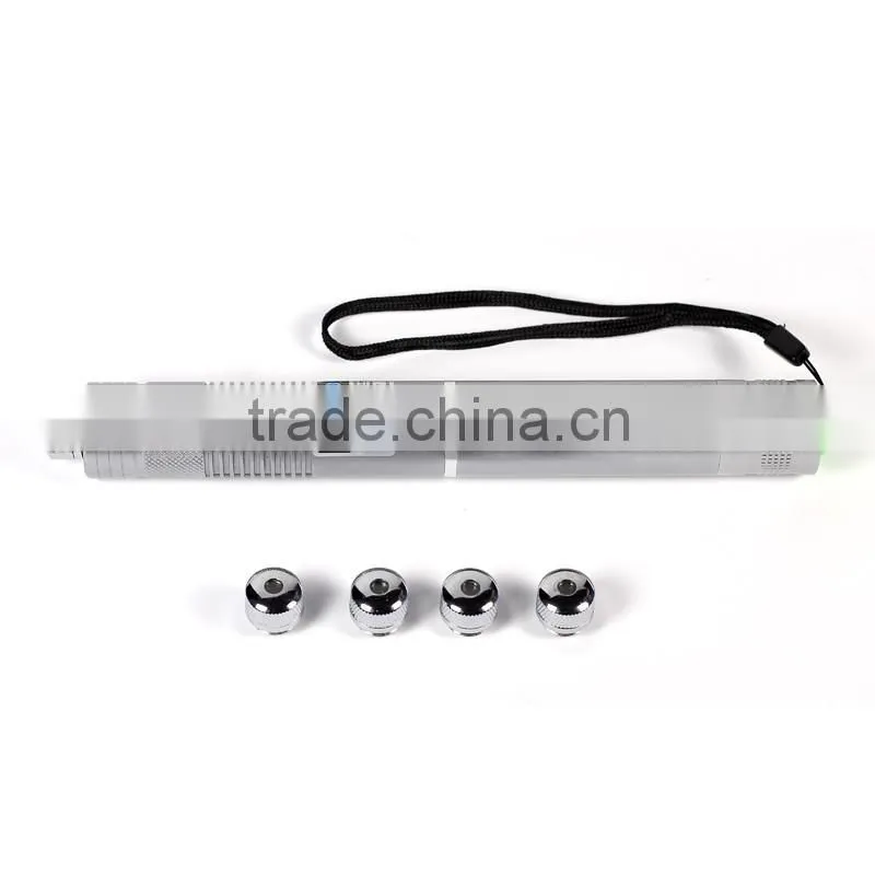 high power laser pointers with 5 heads, 5 body color available, custom laser pointer heads will be accepted