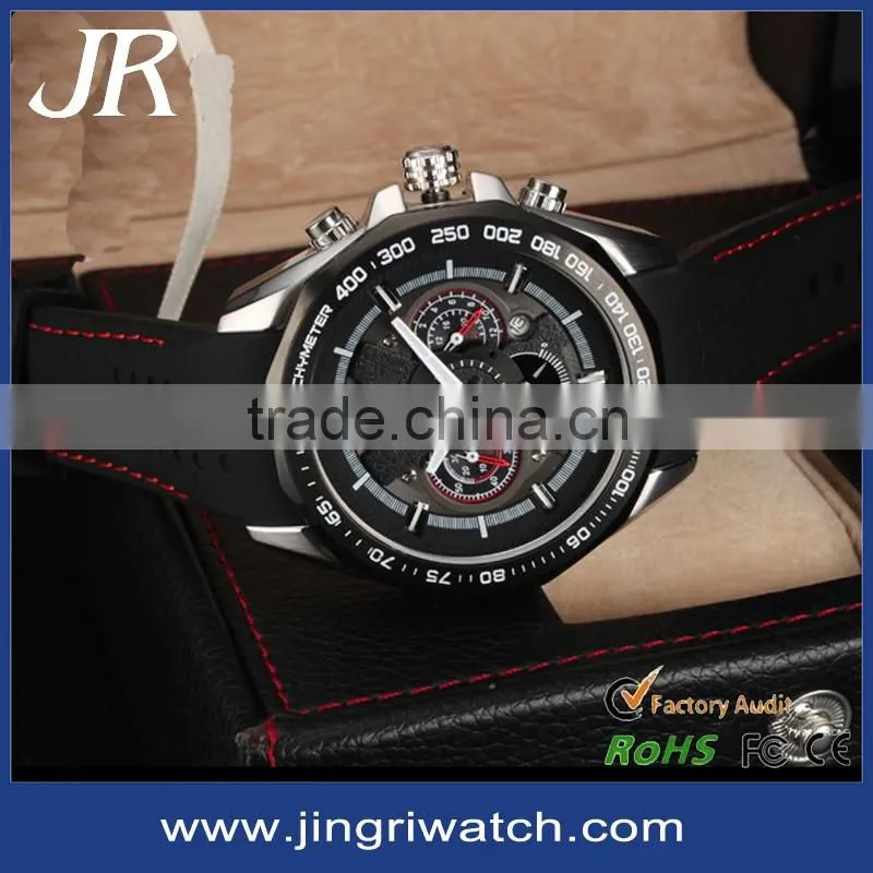 Top 10 fashion men japan movt quartz watch stainless steel bezel watch 10atm silicone strap minimalist watch