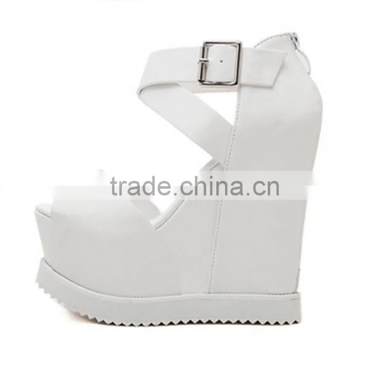 nude women 2015new model ladies fancy girls wedge sandals