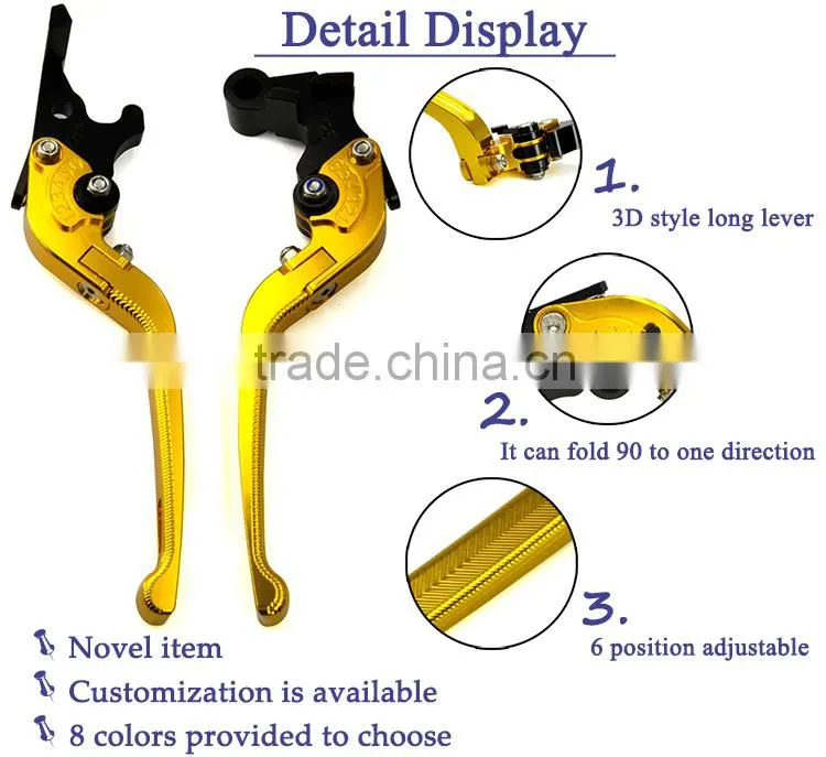 BJ-LS-008 Wholesale 3D Long CNC Adjustable Folding Motorcycle Hand Brake Clutch Lever for Ducati 821 MONSTER