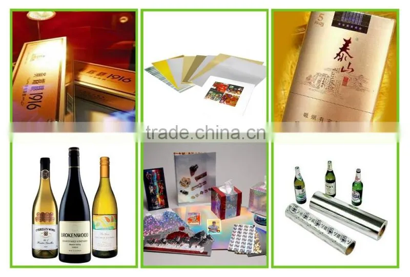 Metallized silver/golden paper for cigarette packing