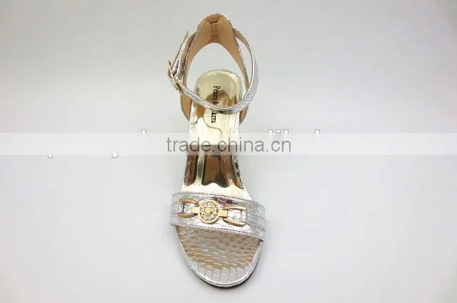 middle thick heel ankle strap office lady sandals with button