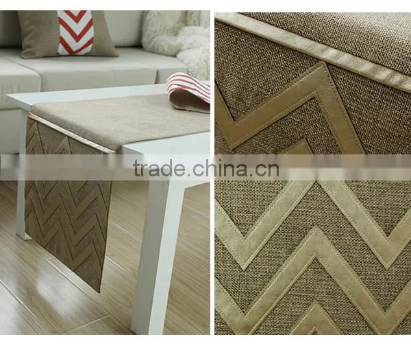 New design embroidery laser cut felt gold table runner