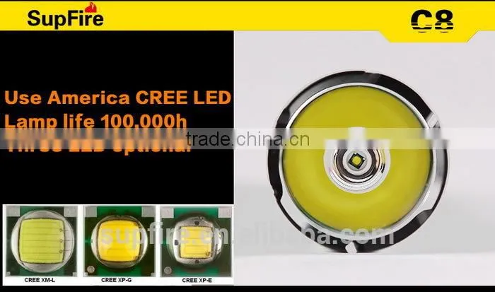 900 Lumen SupFire C8-T6 XML LED Flash Light