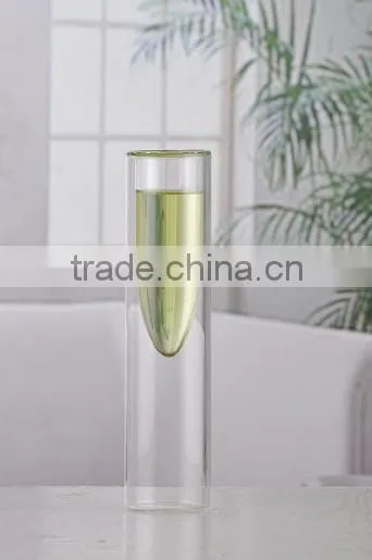 400ml fashionable art glass cup with handle