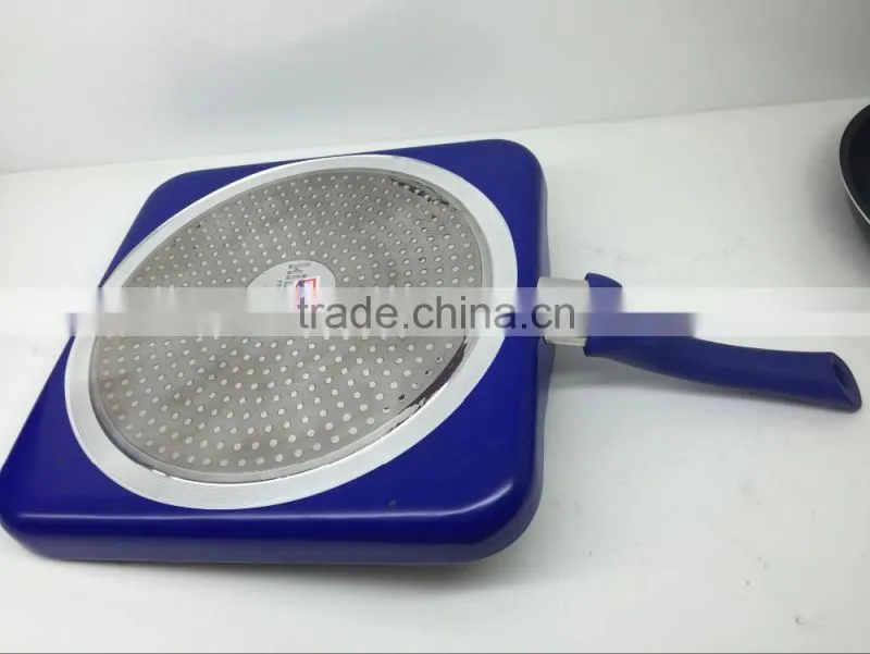 Easy Clean Aluminum Nonstick Frying Pan Hot Silk Screen Grill Pan
