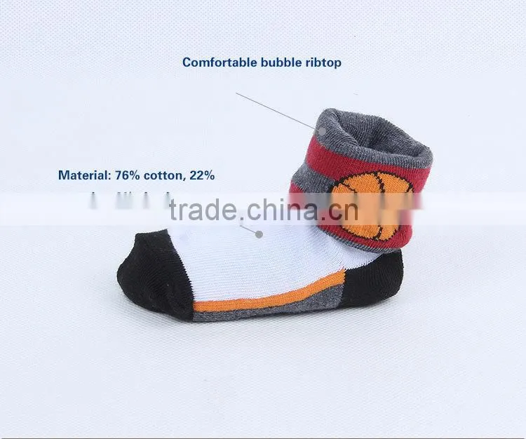 2015 the best quality special cuff design thin baby socks