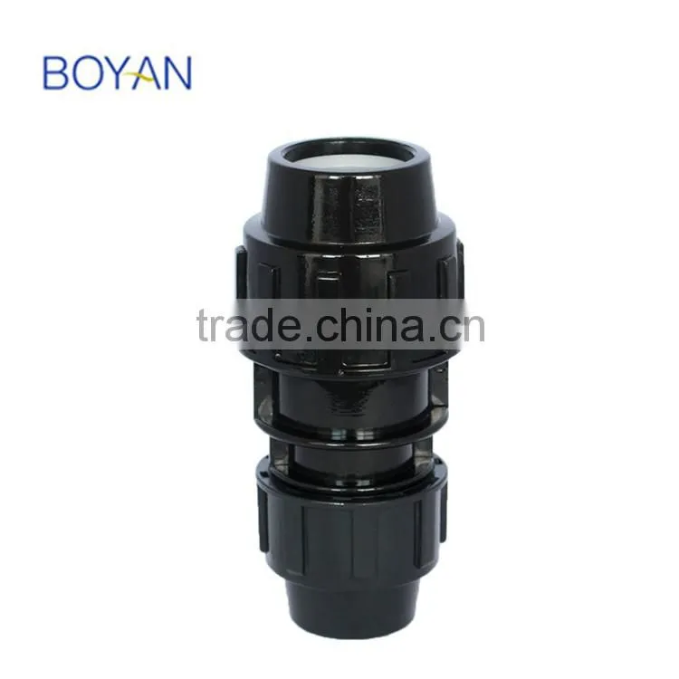 China Manufacturer plastic compression pipe fitting black pp compression reducer