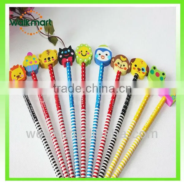 wooden pencil with cartoon design