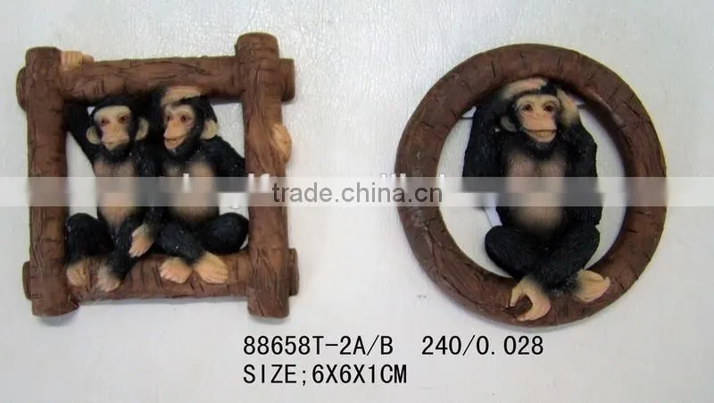 resin chimpanzee gorilla magnet