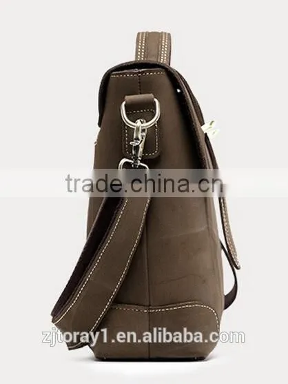 Genuine Vintage Leather Mens Laptop Security Briefcase Tote Bag