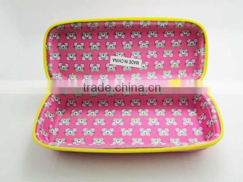 coloured printing eva zipper glasses case for children