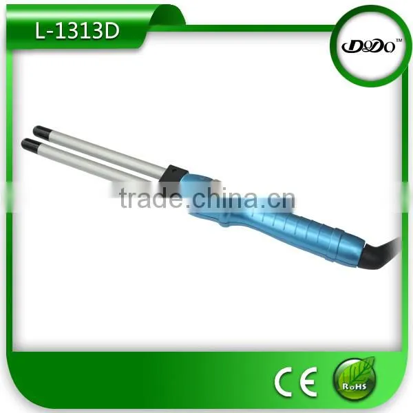 new design double barrels shape hair curler 13-13mm