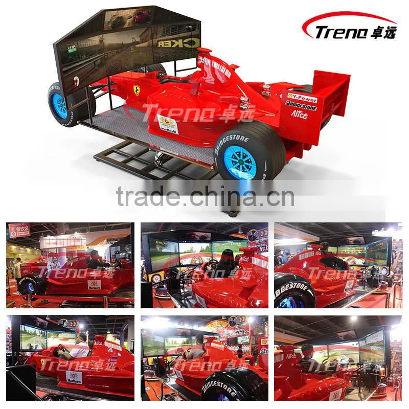 Red flash designed for man 6dof motional racing car ferrari