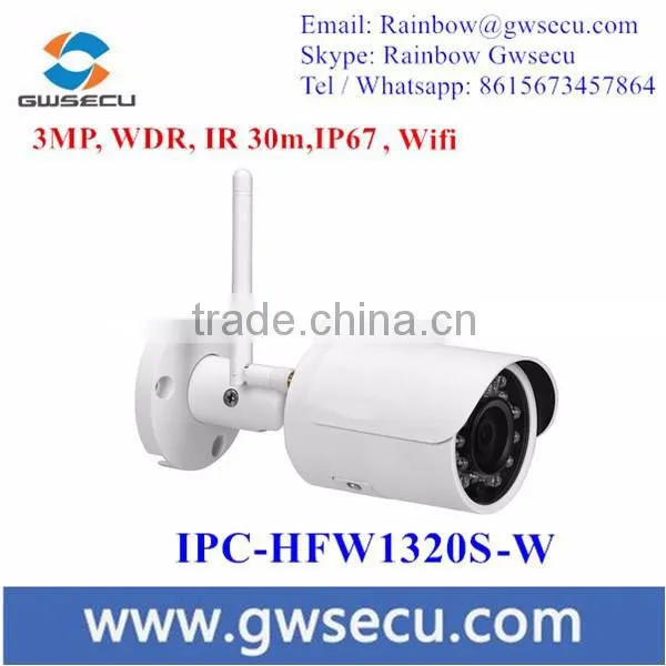 Hot selling new product outdoor ip wifi 3MP DH-IPC-HFW1320S-W dahua cctv camera bullet