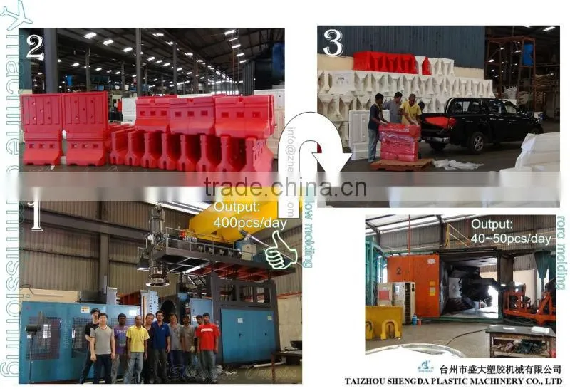 Blow mold of Plastic traffic barrier