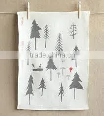 Wholesale promotional cheap custom linen cotton tea towel