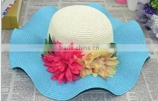 Women Flower Straw Hat,Sun Beach Summer Hats For Ladies