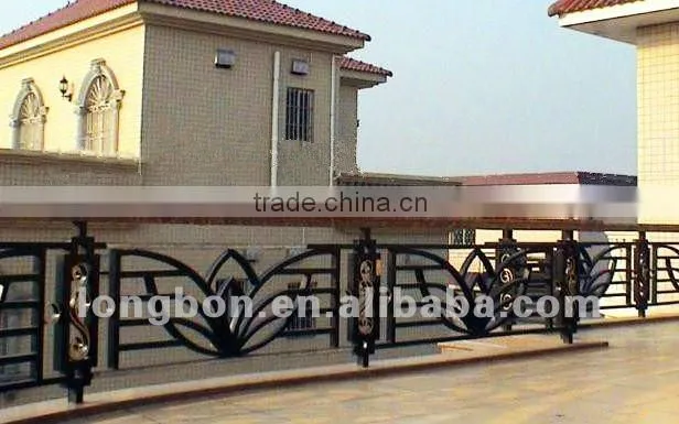 Top-selling hand forging wrought iron balcony handrail