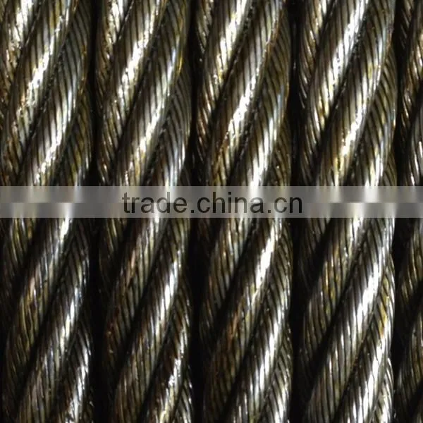 316 7x7 stainless steel wire rope/steel cable