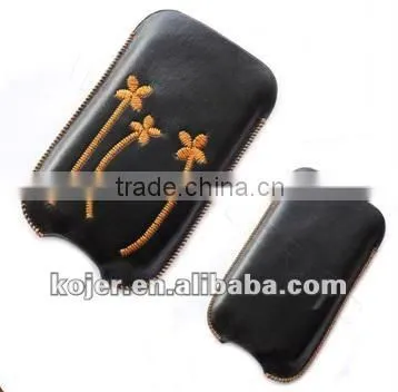 China manufacturer Cowhide Leather High Quality Case for iPhone 5,for iPhone 5 Pouch Case