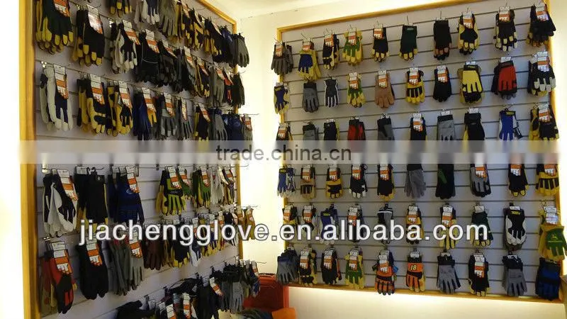 JS 807,Pvc Palm, Knit back, String Knit Gloves