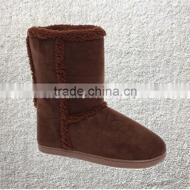 Colorful winter warm microsuede indoor ladies indoor ankel boots