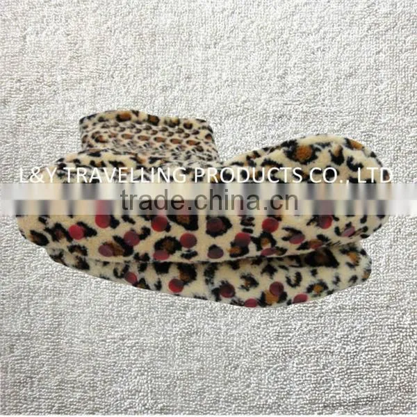 Ladies Animal Print Indoor Slipper Boots Animal Printing Winter Boots